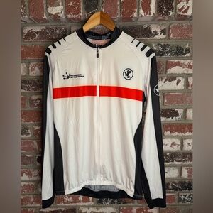 Men's White and Black Ugly Frog Lightweight Cycling Jacket, 3 backside Pockets